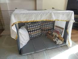 Travel Cot Reading Den Make This For Devin Just Cover Some Pvc And A Piece Of Upholstery Foam Add Travel Cot Communication Friendly Spaces Diy Toddler Bed