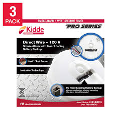 • a 10 year battery operated hard wired smoke alarm? Kidde Hardwired Smoke Alarm With Battery Backup 3 Pack