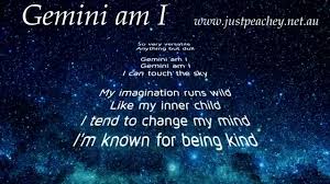 Gemini Star Sign Character Traits Song By Just Peachey Youtube