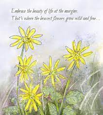 Narcissus, and the sweet brier rose; Boundingsquirrel Whimsical Art And Illustrations Wildflower Quote And Celandine Painting
