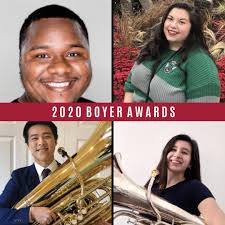 Presenting your 2020 Boyer Award recipients in the Music Education  department! 1: Jenna Camacho