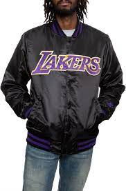 Men's black and gold lakers bomber satin jacket. Los Angeles Lakers Jacket