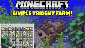 To repair a trident in minecraft you simply combine two tridents at an anvil. Minecraft 1 13 Simple Trident Farm Replaces Old Zombie Farms Update Aquatic Snapshot 18w11a Youtube