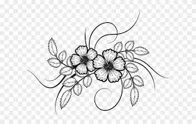 Black and white flower png transparent. Rose Clipart Doodle White Flower Drawing Png Transparent Png 4223908 Pinclipart