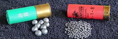 (chiefly us) lead shot used in shotgun cartridges, made of larger pellets than birdshot and suitable for hunting larger game. Guns Magazine Buckshot Vs Birdshot Guns Magazine