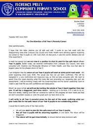 A healthy person can keep earning money so always put your health ahead of your financial needs. Attention All Year 6 Parents And Carers An Update About Year 6 Pupils Returning Florence Melly Community Primary School