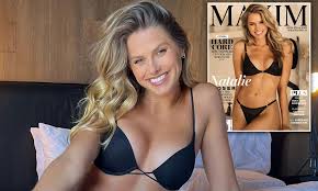Natalie Roser sizzles in black lingerie as she poses on the cover of Maxim  New Zealand | Daily Mail Online