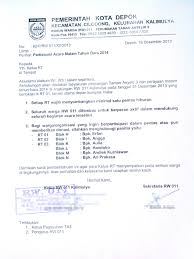 Memang perlu untuk melibatkan fasilitas gedung yang ada agar jalannya acara bisa sukses dan lancar. Surat Himbauan Partisipasi Acara Malam Tahun Baru Rw011 Kalimulya Taman Anyelir 3