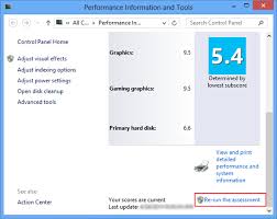 How to look at my pc specs performance on windows 8.1? Rate My Computer With Built In Assessment Tool Windows 8