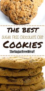 The Best Sugar Free Chocolate Chip Cookies Sugar Free Chocolate Chip Cookies Oatmeal Chocolate Chip Cookie Recipe Cookies Recipes Chocolate Chip