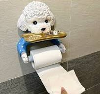 Amazon.com: Cute Dog Toilet Paper Roll Holder, Novelty ...