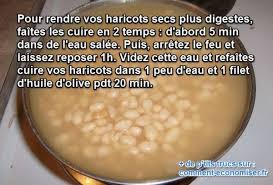 Faire Cuire Les Haricots Secs En 2 Temps Les Rend Plus Digestes Haricots Secs Haricot Trucs Et Astuces Cuisine