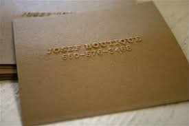 (1) blind emboss, so that the image is raised but not inked/foiled. 25 Embossed Business Cards For Print Design Inspiration
