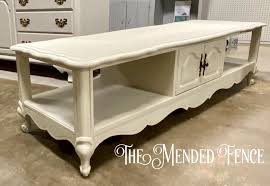 Extra Long French Provincial Coffee Table Or Bench Fusion Mineral Paint Champlain Pearl Metallic In 2020 Fusion Mineral Paint Mineral Paint Furniture