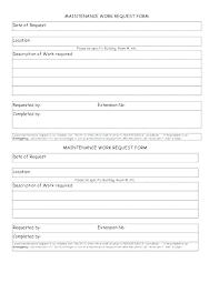 maintenance request template
