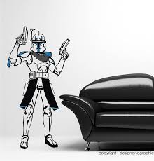 Captain Rex Storm Trooper Star Wars Clone Wars Jedi Silhouette Sticker Wall Art Decal Vinyl Sticker Wall Decal Sticker Vinyl Wall Decals Vinyl Wall