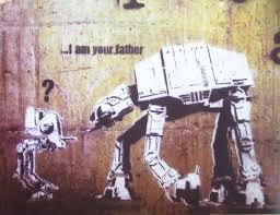 Banksy, star wars, i am your father, graffiti art, canvas print, 12x16. 20x16 Banksy Graffiti I Am Your Father Innerwallz Http Www Amazon Com Dp B009vgz03g Ref Cm Sw R Pi Dp Rvb Banksy Art Banksy Canvas Prints Street Art Banksy