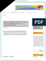 Desafios matematicos tercer grado 2017 2018 ciclo escolar. Desafios Matematicos Sep Quinto Grado De Primaria Explicacion Soluciones Y Respuestas 2015 2016 Bimestre 1 Fraccion Matematicas Matematica Elemental