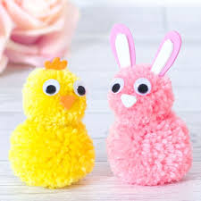 Basteln Mit Wolle Zu Ostern Niedliche Pompom Tiere Fur Kinder Dekoration Haus Basteln Ideen Ostern Ostern Geschenke Basteln Bastelideen