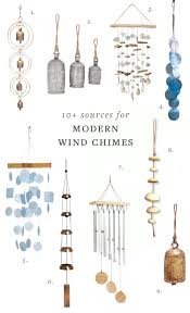 The wind chimes create not only a cute and whimsical accent, but a peaceful sound. 10 Sources For Modern Wind Chimes Small Space Decor Jojotastic