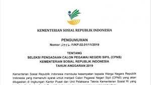 Ministry of social affairs republic of indonesia | mewujudkan kesejahteraan sosial masyarakat indonesia www.kemensos.go.id. Kementrian Sosial Rilis 23 Formasi Cpns 2019 Cek Lowongan Dan Kualifikasi Pendidikannya Tribunnews Com