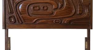 For Sale On 1stdibs This Fantastic Lacquered Sculpted Walnut Oceanic Headboard By Pulaski Furniture Corporation In 2020 Pulaski Furniture Art Deco Room Headboard