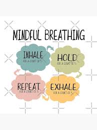 Mindful breathing exercise" Art Board Printundefined by jennstore |  Redbubble