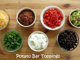For 100 people a two sided bar with the same items on both sides is preferred. Crock Pot Baked Potatoes And Topping Ideas The Dinner Mom