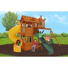 Kidkraft Skyline Wooden Playset Sam S Club Wooden Playset Backyard Play Playset Outdoor