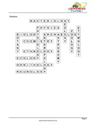 Representation of energy flow 10. Crossword For Kids Answer Key Science Crossword Puzzles With Answers