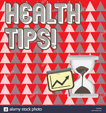 Conceptual Hand Writing Showing Health Tips Concept Meaning