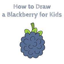 How To Draw A Blackberry For Kids - How To Draw Easy
