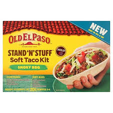 Check spelling or type a new query. Buy Old El Paso Stand N Stuff Soft Taco Kit Smokey Bbq 350g Online In Turkey B01d6e2s92