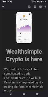 Bitcoin is the name of the oldest, most popular, and most expensive wealthsimple crypto is made available through the wealthsimple trade app, but is offered by. Just Got This Notification That Wealth Simple Is Now Allowing Regular Canadians To Easily Trade Crypto Cryptocurrency