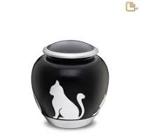 P555M Shadow Medium Cat Pet Urn Black & Bru Pewter
