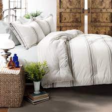 Queen farmhouse jacquard 8 piece comforter set. Farmhouse Stripe 3 Piece Comforter Set Lush Decor Www Lushdecor Com