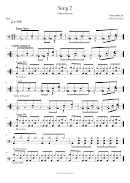 Song 2 – Blur Sheet Music for Drum group (Solo) | MuseScore.com