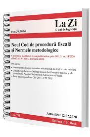 Ordinul aproba procedura privind valorificarea prin vanzare la licitatie a bunurilor sechestrate potrivit dispozitiilor codului de procedura fiscala. Noul Cod De Procedura Fiscala Si Normele Metodologice De Aplicare Cod 711 Actualizat La 12 02 2020 74631