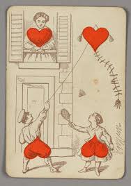 The joker is the playing card representative of the tarot fool. Playing Card Four Of Hearts Late 19th Century Objects Collection Of Cooper Hewitt Smithsonian Design Museum