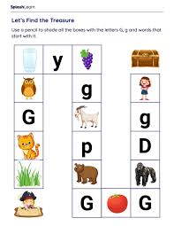 letter sound g worksheets for kids online splashlearn