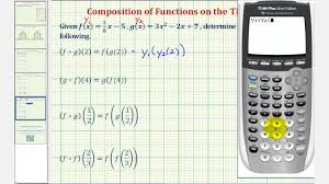 Composite Function Values On The Ti 84 Youtube