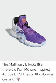 Inspired by the nickname of the utah jazz legend, the mailman adidas d.o.n issue #1 comes equipped with a purple and white upper, accompanied by icy blue detailing and utah's classic mountain. Placa Vocnjak Peci Adidas Don Issue Mailman Spotlightnow Net
