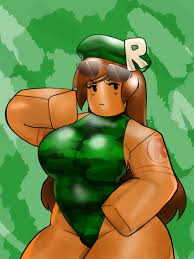 Rule 34 - 1girls Big Breasts Brown Hair Cami (project Remix) Female Glasses  Kyhtara Large Breasts Leotard Long Hair Military Military Hat Orange Skin  Posing Project Remix Roblox Roblox Game Robloxian Self
