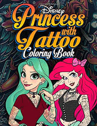 Includes 19 unique designs and blacklight versions of 17 of them for a total of 36 pages to color. Princess With Tattoo Coloring Book Coloring Pages For Adult Relaxation With Beautiful Modern Princess Tattoo Designs Such As Sugar Skulls Hearts Roses And More Harley Queen 9798646708084 Amazon Com Books