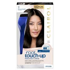 The dye coats the surface of the hair shaft, rather than fundamentally changing the color of the hair. Clairol Root Touch Up Permanent Hair Color 2 Black 1 Kit Target