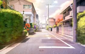 Japanese Neighborhood Ahmed Karaman On Artstation At Https Www Artstation Com Artwork Oykgwe Anime Scenery The Neighbourhood Digital Painting