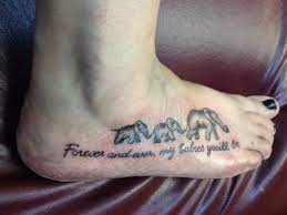 Mother And Baby Elephant Tattoo Mother Of Two Elephant Tattoo Tattoos For Daughters Elephant Tattoos Foot Tattoos