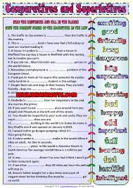 Check spelling or type a new query. Comparatives And Superlatives Printable Esl Worksheet
