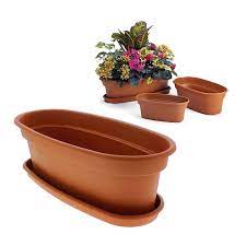 Panterra Oval Planters Plastic Plant Pots Planters Plastic Planters