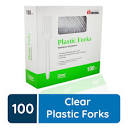 Clear Plastic Forks, 100 Count: Disposable Utensils and Cutlery ...